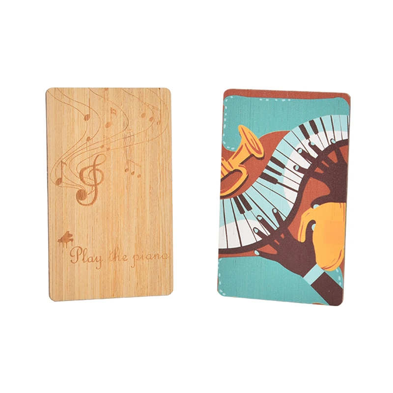 Eco-Friendly Standard Recyclable NFC Business Wood Carving Hotel Locking RFID Smart Card